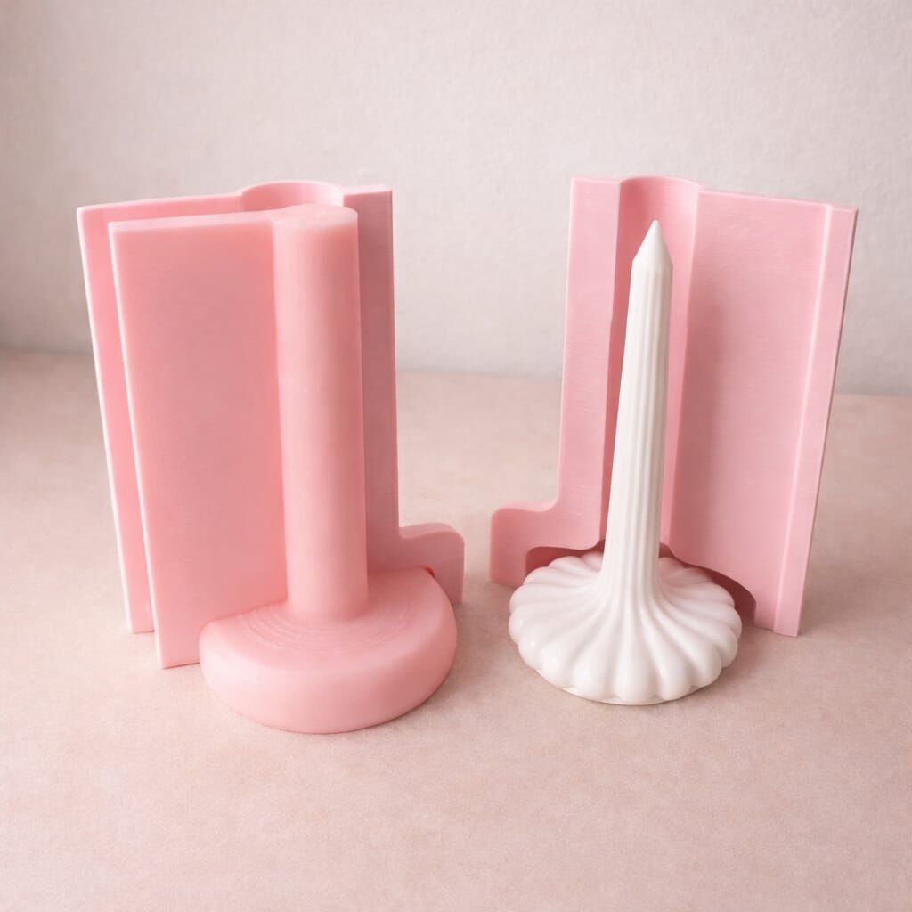 Klasik Modern Şamdan Mum Silikon Kalıp