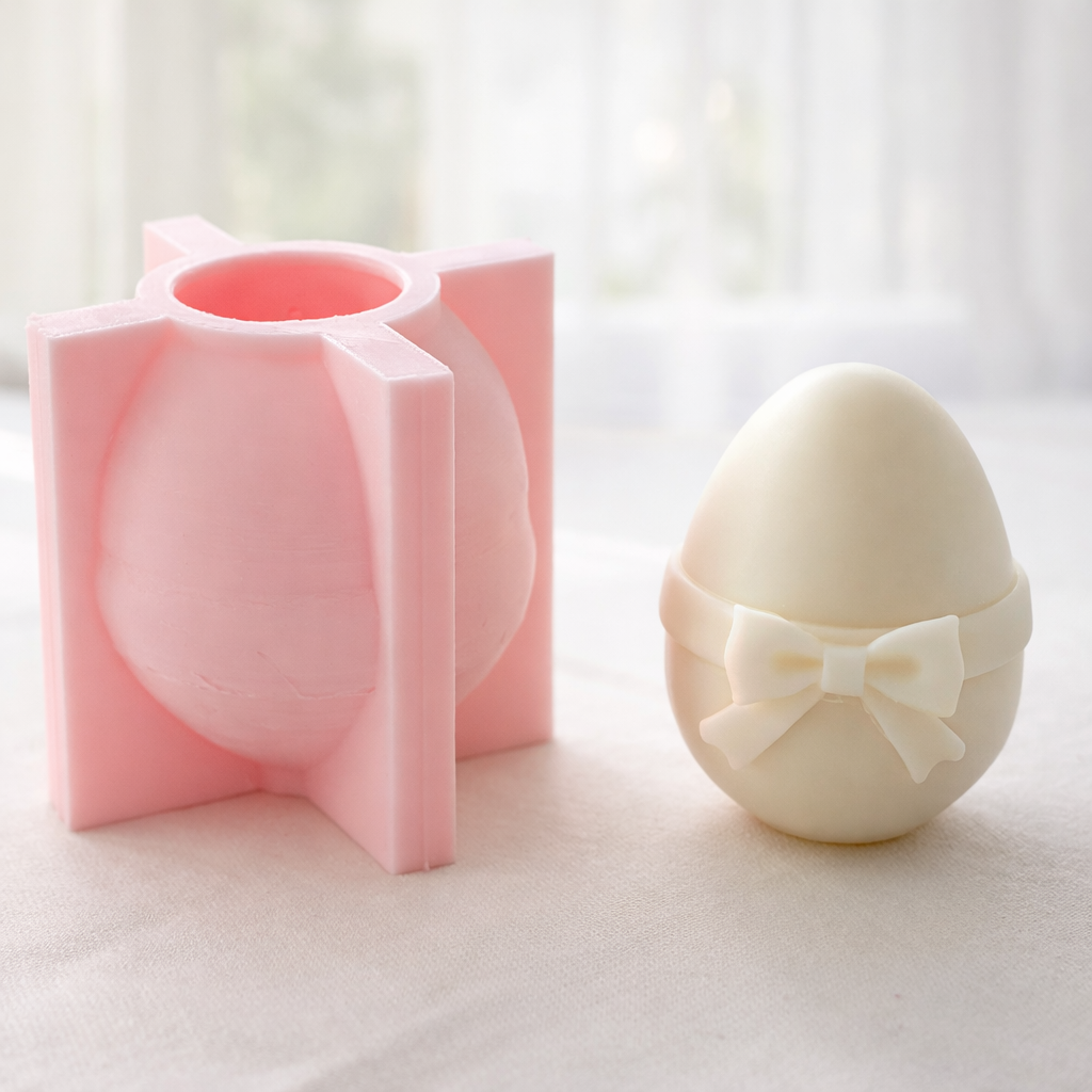 Kurdeleli Yumurta Silikon Kalıbı | Dekoratif Yumurta Kalıbı