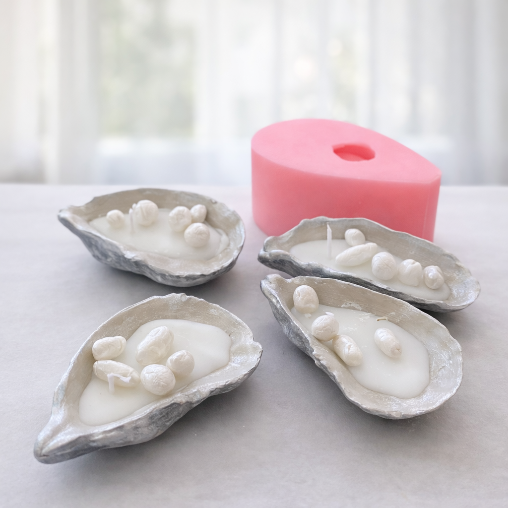 İstiridye Silikon Mumluk Kalıbı | Midye Kalıbı - Orta/Büyük