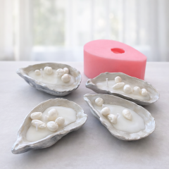 İstiridye Silikon Mumluk Kalıbı | Midye Kalıbı - Orta/Küçük