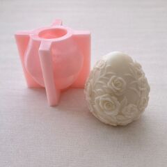 Gül Desenli Yumurta Silikon Kalıp